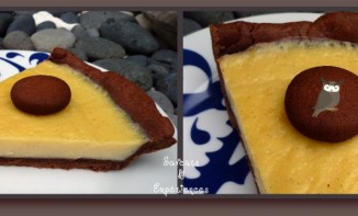 Tarte Au Flan A La Vanille Bourbon Sur Pate Au Chocolat Recettes