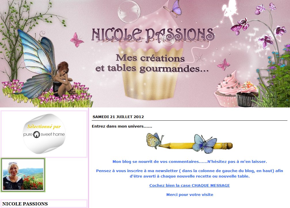 Portrait de blog : une passionnée de cuisine, Nicole !