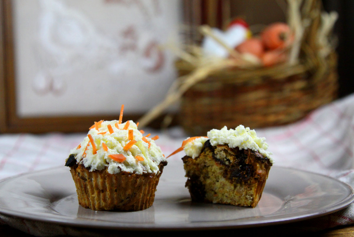 Cupcakes carotte, muesli et fruits secs