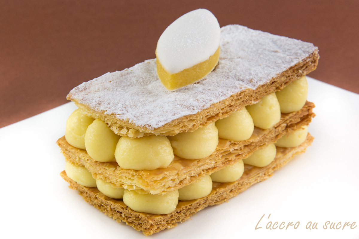 Mille feuilles à la crème de Calisson